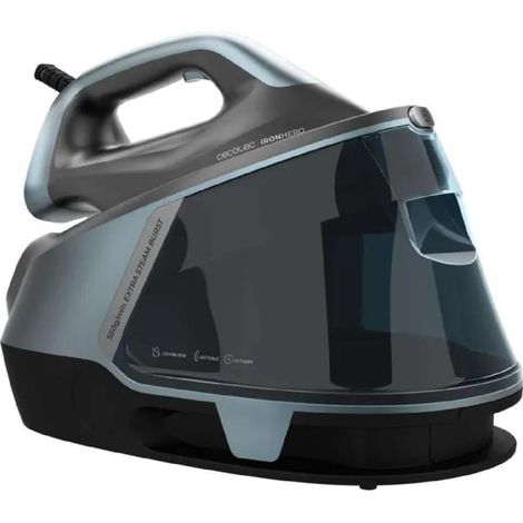 Cecotec centrale da stiro IronHero orizzontale H-2800 Professional Station. 2800 W, vapore 150 g/min, colpo vapore 550 g/min, suola in ceramica
