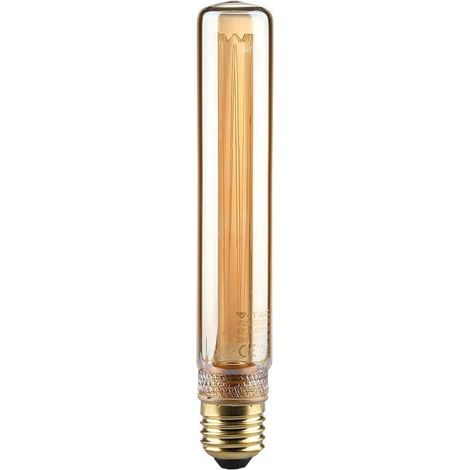 Bombilla LED V-TAC E27 2W T30 Filamento Vela Ámbar Art 1800K