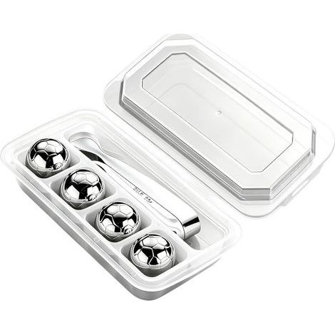 Steel Ice Cubes Reusable Soccer Ball Shaped Stainless Steel (1/5)