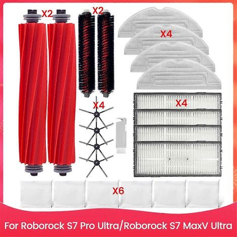 Kit d'accessoires pour Roborock S7 Pro : brosses latérales principales et filtres HEPA (1/5)