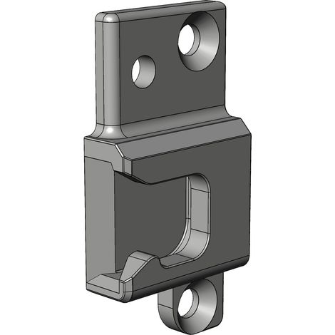 Winkhaus Adapterplatte activPilot Topstar passend zu Flügelschiene, Eurofalz 12mm links, Stahl verzinkt silberfärbig