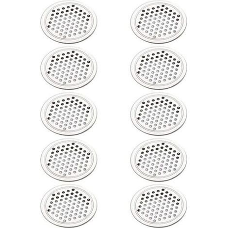 20 grilles de ventilation rondes en acier inoxydable pour placards et meubles de cuisine (53 mm) (1/5)