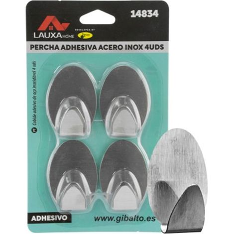 Perchas Multifunción Lauxa Home Acero Inoxidable 1Kg 4uds Pack 12 Uds (1/2)