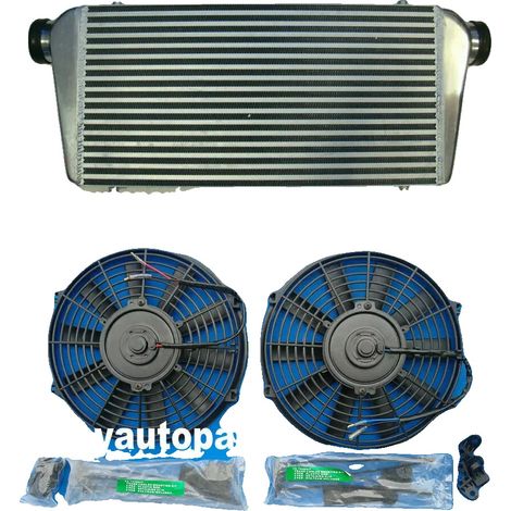 Intercooler turbo con ventiladores, dimensiones 600 x 300 x 76 mm, entrada de 3 pulgadas. (1/2)