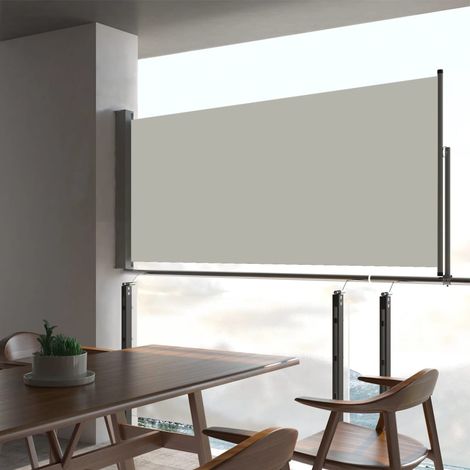 Auvent latéral rétractable de patio - Auvent de jardin Soleil imperméable 60x300 cm Crème BV159143 - BonneVie (1/5)
