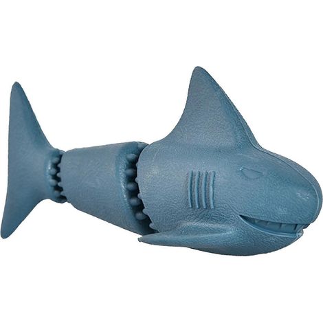 Distributeur de friandises pour chien - Jouet puzzle à mâcher en caoutchouc en forme de requin mignon, idéal pour le nettoyage et le nettoyage des dents. (1/5)