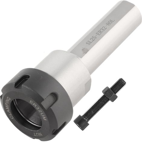Tige droite SL25-ER32-80L avec porte-pinces ER32 pour tour CNC et perçage