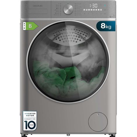 Cecotec Lavadora Secadora 8-5Kg Bolero Wash&Dry 8590 Inverter Steel Max. 1400RPM, 16 Programas, Motor Inverter Plus