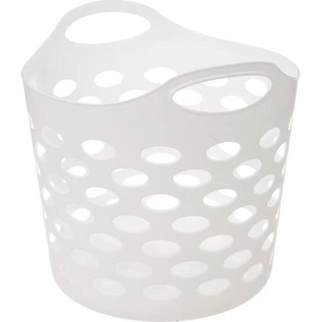 Panier à Linge "Flex" 28L Blanc (1/2)