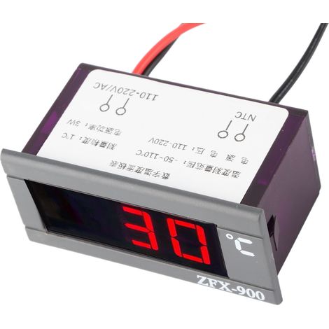 ZFX-900 Digitaler Temperaturregler mit LED-Anzeige und Sensor für Kühlschränke, 220 V (1/5)