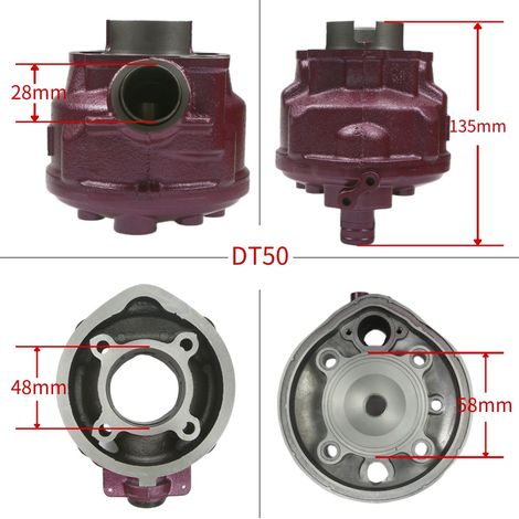 Motorcycle cylinder block piston kit compatible with YAMAHA AM6 RS50 49mm cylinders 9919250 dt50. (1/4)