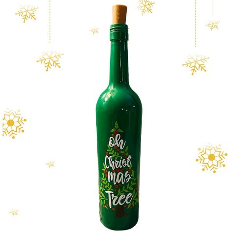 Décorations de Noël pour vin, lumières décoratives pour bouteilles  de vin, bouteilles de vin lumineuses, décoration de bouteilles de vin de Noël, bouteilles de vin décoratives avec lumières, (1/5)