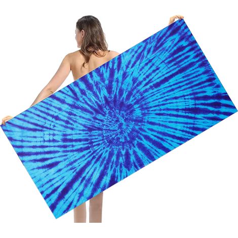1 Serviette de plage, 75x150 cm, microfibre, anti-sable, séchage rapide, plage, camping, sport (1/5)