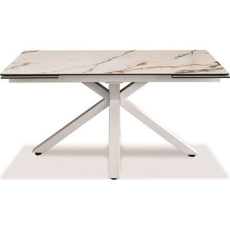 Tavolo Allungabile 90x160/240x76 cm in Ceramica Marmo Calacatta Ceramica 1 (1/3)