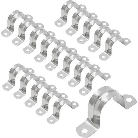 Fascetta stringitubo a U in acciaio inox, fascetta semicircolare per tubi dell'aria e dell'acqua, fissaggi per tubi dell'acqua - 25 mm (1/4)