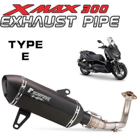 Tubo De Escape De Acero Inoxidable Para Motocicleta, Silenciador De Escape Para Xmax300 250, Xmax 300, X Max250( TYPE-E) (1/5)
