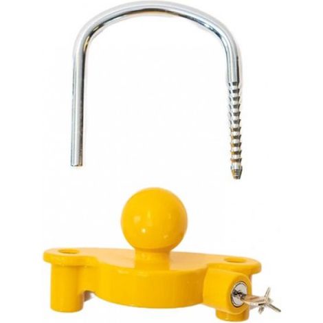 - Verrou de couplage universel - Antivol - Jaune - 825 g - Acier - 15,5 x 7,5 x 14 cm (1/2)