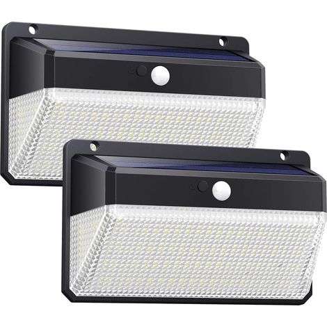 Projecteur solaire extérieur sans fil à 158 LED avec détecteur de mouvement, étanche, résistant à la buée, à la neige et à la chaleur. (1/5)