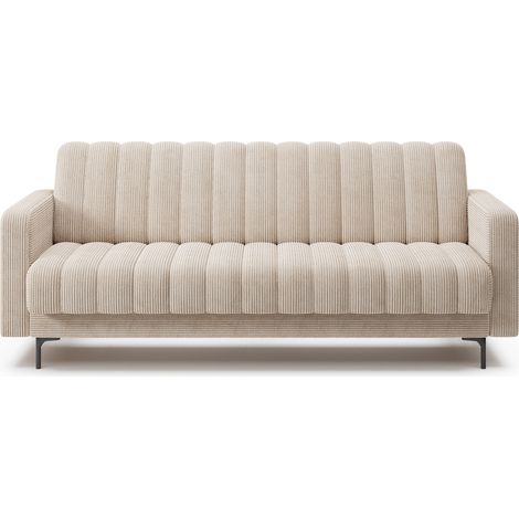 Canapé lit ROMY – Design moderne avec coffre de rangement intégré-Beige clair (1/5)
