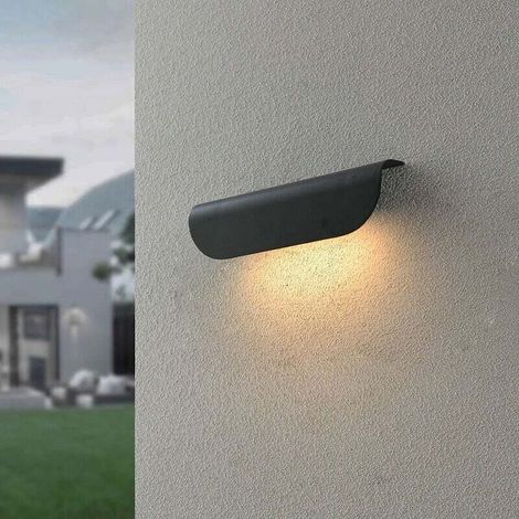 Simple Outdoor Garden Wall Lamp, Waterproof LED Outdoor Wall Lamp, Modern Outdoor Garden Balcony Lamp, Black and White Decorative Terrace Lamp MUMU (1/4)