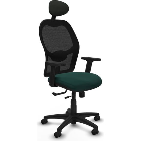 Sedia da ufficio piqueras y crespo ergonomica nero tessuto similpelle (1/2)