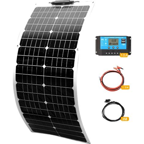 Panneau Solaire Monocristallin Flexible, Haute Efficacité, Design Durable (1/2)