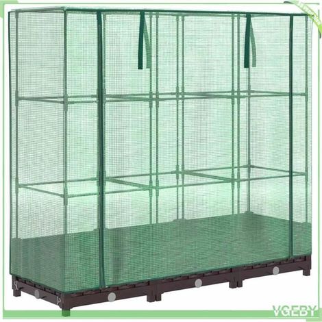 Jardinière surélevée - FAFEICY - 4015797 - 120x40x123 cm - Aspect rotin - Housse imperméable (1/5)