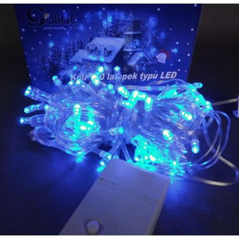 Juego de luces LED azules para árbol de Navidad (100 LED) - Cumple con las normas de la UE, resistente a la intemperie, con programador de 8 funciones, longitud de 5 m, distribución en Polonia. (1/3)