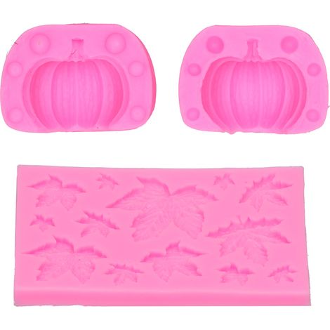 Moule en silicone en forme de citrouille et de feuille d'érable pour biscuits au chocolat et gâteau. Moule en silicone pour résine époxy. (1/5)