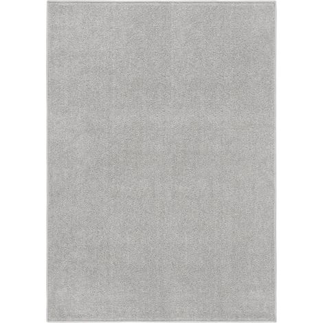 Tapis Salon Poils Courts. Gris Clair. 140 X 200. Design, Chaud & Confortable (1/5)