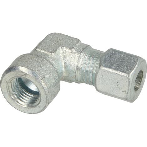 Raccord à visser 1/4'' x 8 mm coudé femelle
