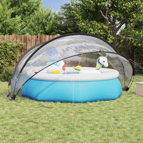 Dome Piscina 405 x 405 x 192 cm PVC Trasparente vidaXL