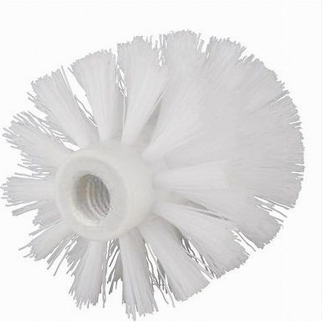 TRADE SHOP - Testina Tonda Per Scopino Wc Ricambio Spazzolone Pulizia Bagno Bianco 10cm 79825 - (1/4)
