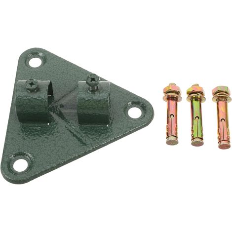 Support mural robuste pour ventilateur domestique, avec bras incurvé et base triangulaire, une (1/5)