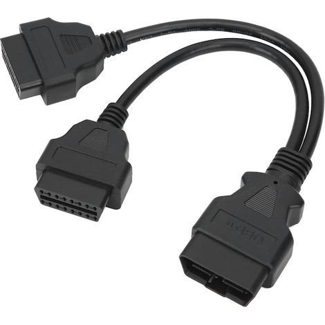 Splitter câble OBD II 1 à 2, 16 broches, haute flexibilité, dimensions compactes, charge rapide et fiable (1/5)