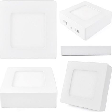 YMYNY Panneau de spots LED ronds pour plafond, 6-12-18-24 watts, blanc froid et chaud, 18 watts, carré