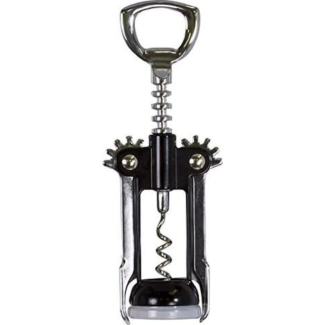1 Tire-bouchon à ailes, argent, double levier, ouvre-bouteilles intégré, pour vin et boissons gazeuses (1/5)