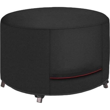 Housse de protection ronde pour feu d'extérieur - 127 x 127 x 61 cm - Résistante aux intempéries et aux UV - Pour table de bol de barbecue (210D) (1/5)