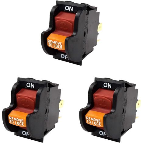Interrupteur à bascule marche/arrêt 3X pour scie circulaire de table SW7A 489105-00 pour perceuse à colonne Delta 11-900 31-120 34-670 Ryobi 46023 760271017 (1/5)