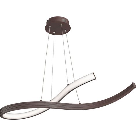 Lampada da soffitto a sospensione a LED, sala da pranzo, faretto a pendolo, ruggine, oscillante, Fischer 60498