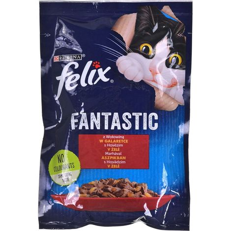 FELIX FANTASTIC CAT FOOD BEEF 85G (1/2)