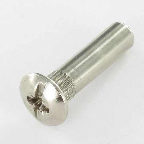 Ecrou Relieur POZI et fendu 8X31 M6X15 AC. Acier nickelé-1 pièce