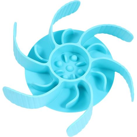 Gamelle Anti Glouton, Chien, Alimentation Lente, Silicone, Bleu Clair, Medium, Manuel, Nourriture Humide et Sèche, Facile à Nettoyer