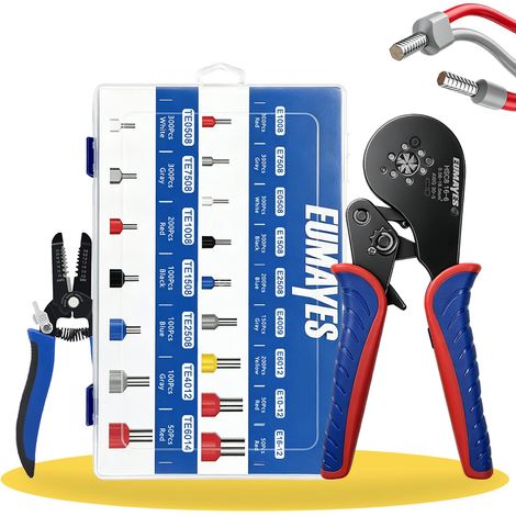 Kit Pince à sertir 0,08-16mm² avec cosses à sertir de 3000Pcs (1/5)