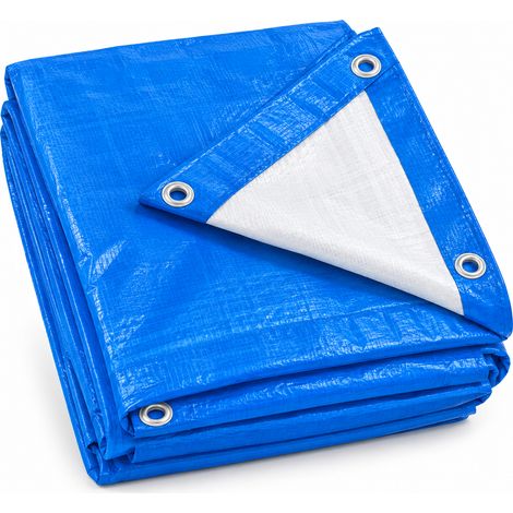 Telo impermeabile blu occhiellato per coperture 3x4 metri (1/5)