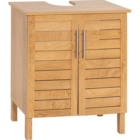 Waschbeckenunterschrank mdf 2 türen 1 regal innen - kolonial - Tendance