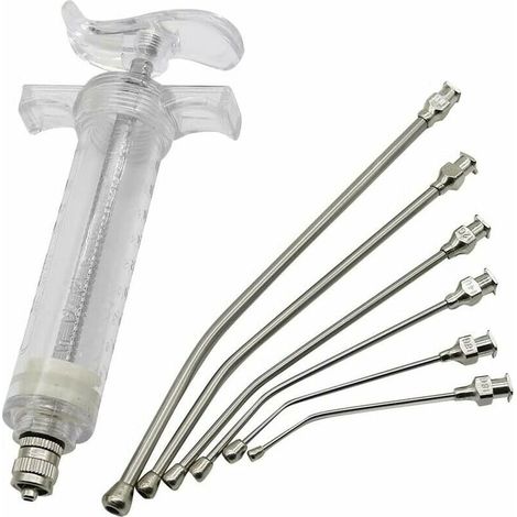 Baby Bird Feeding Syringe, Hand-Operated Parrot Feeding Syringe with 6 Curved Feeding Tubes (20ML) (1/4)