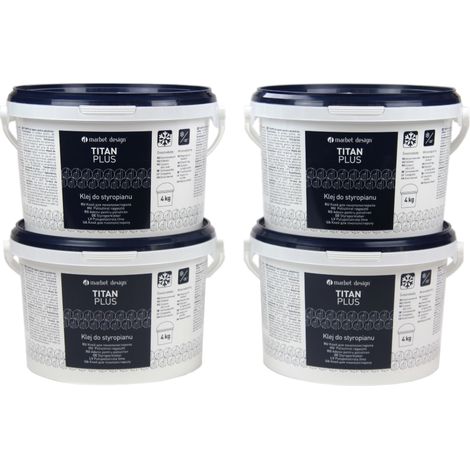 Styroporkleber Montagekleber Maler Acryl, Innen für Stuckleisten, Deckenplatten, Zierleisten uvm.: Eimer Titan Plus, Max. Paket (bester Preis)