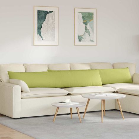 Sofakissen 2 pcs Hellgrün 200 x 40 cm Stoff