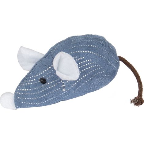 Souris Medy bleu 5 x 14 cm Jouet pour chat. - Flamingo